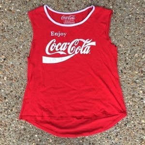 Official Coke Woman’s Red Sleeveless T-shirt Tank Size M
